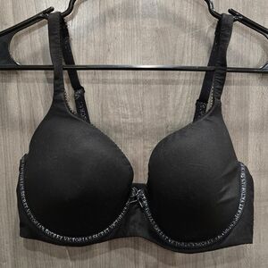 Black Victoria's Secret Lined Demi Bra